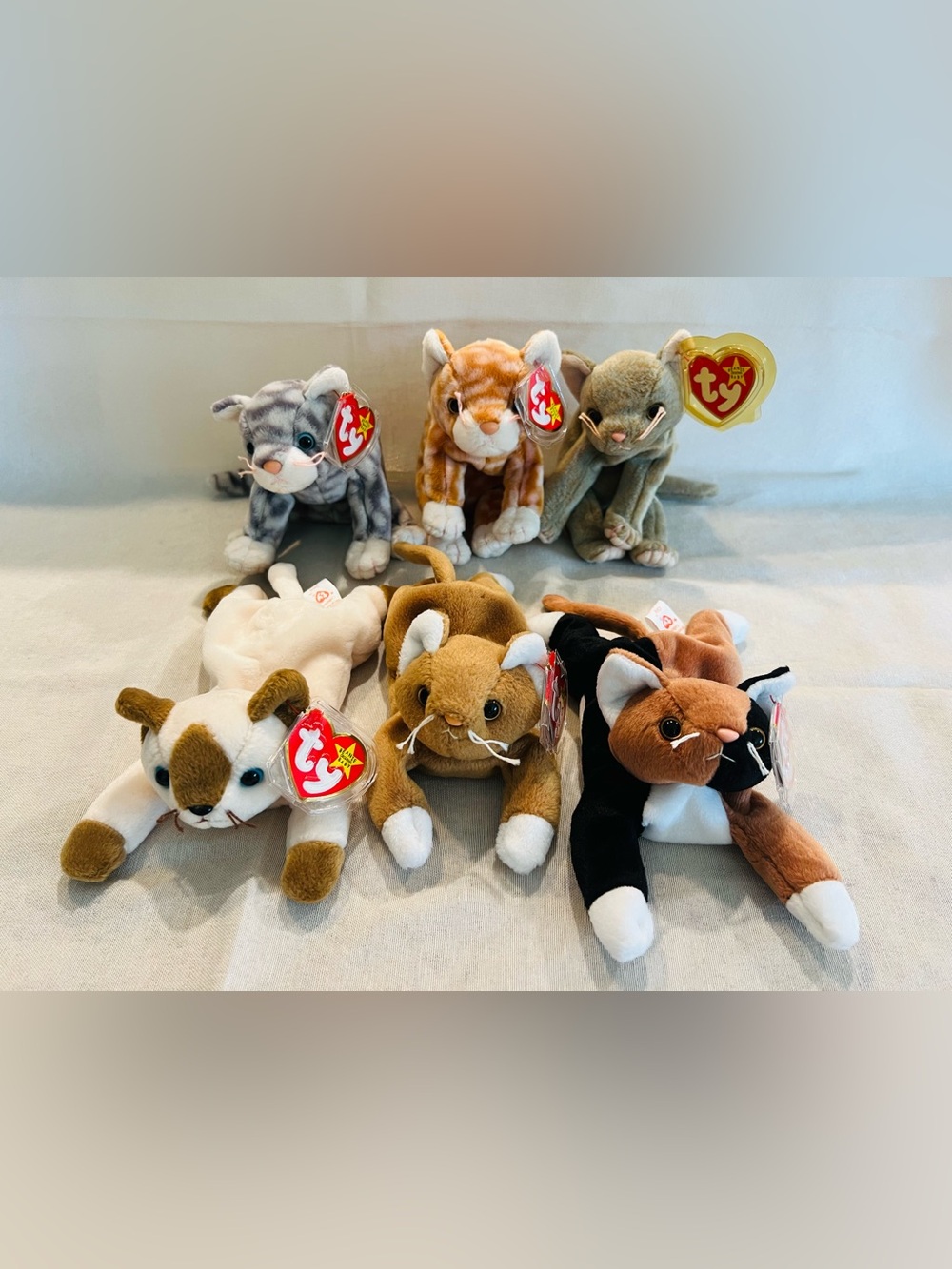 Vintage Rare Ty Beanie Baby Cat Assortment